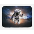 thumbnail image 1 of Astronaut Bath Mat, Floating Astronaut in Space Nebula Heavenly Bodies Star Systems Love Science, Non-Slip Plush Mat Bathroom Kitchen Laundry Room Decor, 29.5 X 17.5 Inches, Multicolor, Ambesonne, 1 of 2