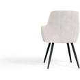thumbnail image 4 of Dtwnek Set of 2 Mid-Century Modern Upholstered Accent Chair with Metal Legs, Beige, 4 of 6