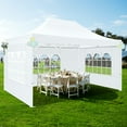thumbnail image 4 of COBIZI 10x15 Pop Up Canopy Tent Heavy Duty with 4 Sidewalls Tents for Parties Outdoor Canopy Event Tent Wedding with Roller Bag,Upgraded UV 50+ , Thick Hexagonal Legs, white, 4 of 8