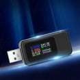 thumbnail image 1 of Medidor de potencia USB 4-24 V 5 A LCD Pantalla de voltaje USB A y C Probador USB Multímetro Prueba de velocidad de cables de cargador Capacidad de banco de energía, Probador USB QC 2.0 3.0, 1 of 9