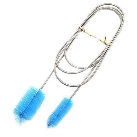

Aquarium Stainless Steel Air Tube Double Ended Hose Flexible Cleaning Brush