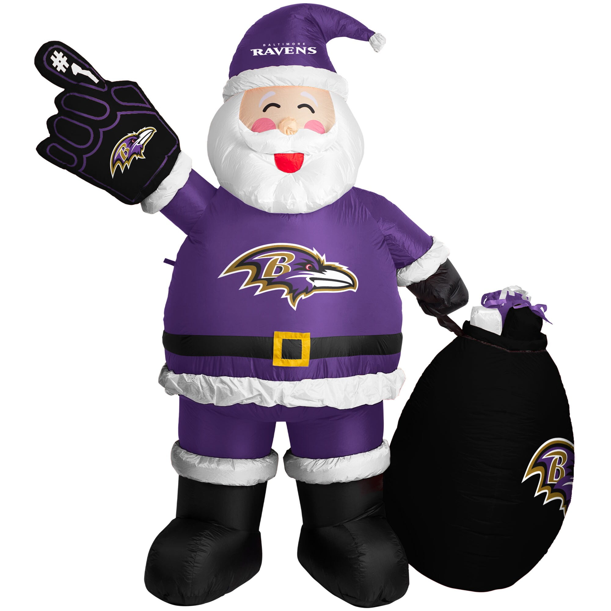 Baltimore Ravens 7' Inflatable Santa 