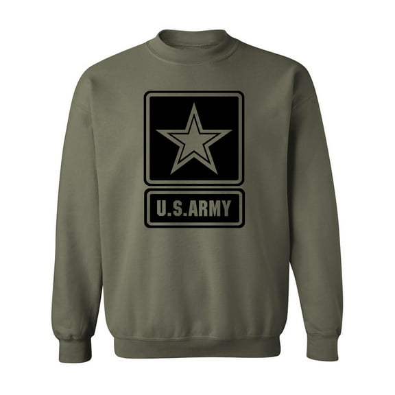 US Army Star Modern Logo Crewneck Sweatshirt in Military Green