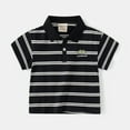 thumbnail image 6 of Kkkded Toddler Kids Boys Short-Sleeve T-Shirt Baby Striped Printing T-Shirt Tees Cotton Casual T Shirt Tops Cartoon Soft Breathable Comfortable Lapel Summer Shirt for 1-8 Years, 6 of 8