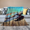 thumbnail image 2 of Fenyluxe Turtle Throw Blanket for Couch Sofa Bed Office Travel Camping School Flannel Soft Plush Blankets All Seasons Long-lasting Blanket 50x60in, 2 of 6