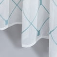 thumbnail image 7 of Topfinel White Sheer Curtains 84 inch Long Geometric Teal Embroidered Diamond Grommet Window Curtains for Living Room Bedroom,Tulle Window Drapes, Light Weight Soft Boho Curtains,54x84 inch,2 Panels, 7 of 7
