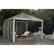 Sojag Nanda 12' x 12' Hardtop Gazebo, Outdoor Weather-Resistant Aluminum Frame Shelter with Mosquito Net