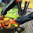 thumbnail image 1 of Grill Résistant à la Chaleur Gants Imperméables Antidérapant Texture Grip Gants de Barbecue Accessoires de Gril, 1 of 6