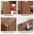 thumbnail image 4 of ANPOO 80" Farmhouse Fireplace TV Stand for TVs up to 90", Electric Fireplace Media Console, 12‑Color Flame, Fluted Entertainment Center with Power Outlet, 4 of 7