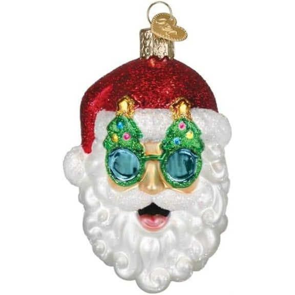Old World Christmas Blown Glass Ornament for Christmas Tree, Shades Santa