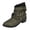 Green, variant on Joykidd Motorcycle Ankle Boots For Women Chunky Block Heel Short Booties Buckle Studded Gothic Moto Riding Boots with Side Zip for Casual Outings Daily Work