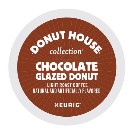 Banana Chocolate Coffee - Donut House Collection K-Cup Coffee Pods, Chocolate Glazed Donut, Light Roast, 24 Count