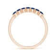 thumbnail image 2 of ANGARA Natural Half Eternity Seven Stone Sapphire Wedding Ring in 14K Rose Gold for Women (Size-2.5mm) | September Birthstone, Anniversary, Jewelry Gift for Women | Natural Blue Sapphire Ring, 2 of 9