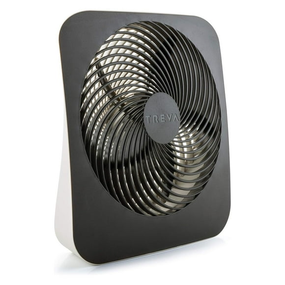Ventilador de batería de escritorio portátil Treva de 10 pulgadas, alimentado por batería y/o adaptador de CA, circulación de aire con 2 velocidades de enfriamiento