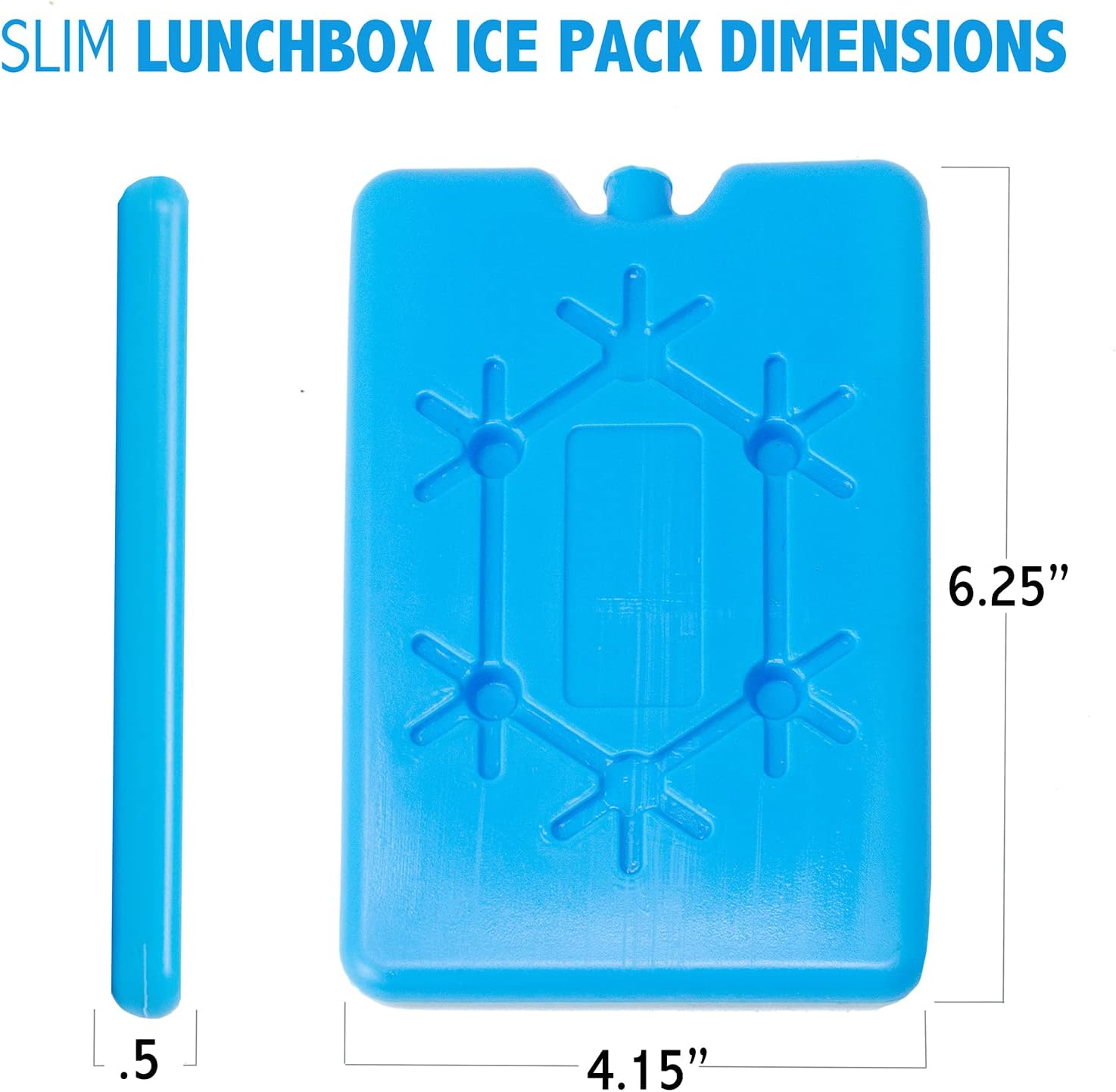 Kona BBQ Lunch Box Slim Ice Packs - Blue, Reusable Freezer Packs for Lunch Box, Cooler, & Freezer