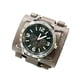 thumbnail image 4 of Reloj de pulsera para hombre, de cuero, con números romanos, correa ancha, estilo punk hip hop. Marrón, 4 of 9