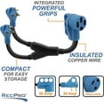 thumbnail image 4 of RecPro RV Dual 30 Amp to 50 Amp Power Adapter | Generator-to-RV Power Splitter | Shore Power Adapter, 4 of 7