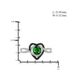 thumbnail image 4 of 2.00 Carat T.G.W. Chrome Diopside And Black & White Diamond Accent Sterling Silver 3-Piece Jewelry set, 4 of 7