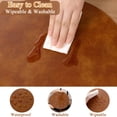 thumbnail image 2 of Vaukki Oval Vinyl Placemats Set of 6, Waterproof Faux Leather Table Mats, Heat Resistant Non Slip Wipeable for Dining Table, Brown, 2 of 12