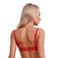 thumbnail image 4 of Sujetador Push Up de charol con aspecto mojado para mujer, Top Sexy con remaches de anilla tórica de Metal, Bralette sin aros, lencería, ropa de discoteca gótica Punk, 4 of 5