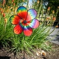 thumbnail image 5 of In the Breeze 2630 — 19-inch Tie Dye Daze Flower Spinner — Mesmerizing, Colorful Wind Spinner for Yards and Gardens, 5 of 5