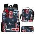 thumbnail image 4 of Conjunto de mochila infantil de 3 piezas con diseños de jugadores de fútbol para el colegio., 4 of 5