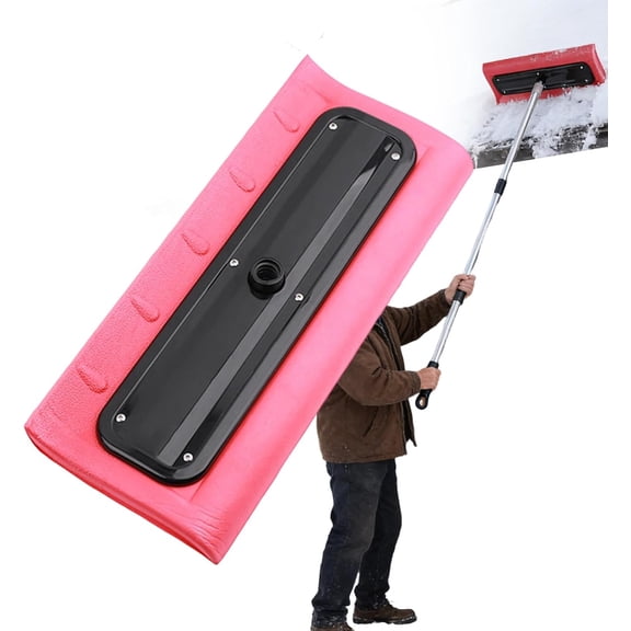Telescoping Snów Rake | Roof Snow Rakes and Shovels, Foam Snow Pusher, Ice Broom Scraper, Lightweight and Multi-Function Tool, for Home Roof Garage Vehicle Outdoor Use