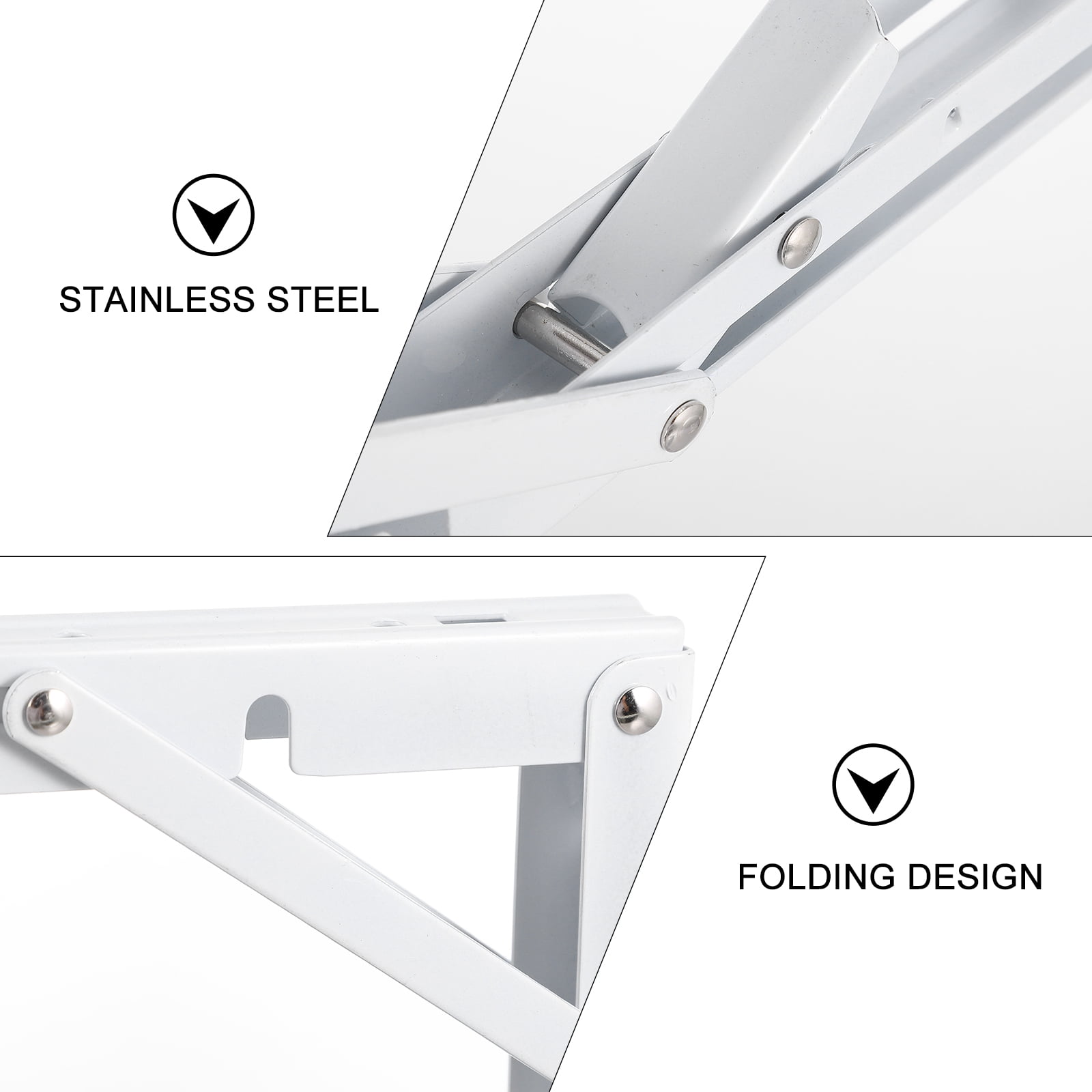 unbranded 4 Pieces  8 inch Folding Shelf Bracket Triangle Table Hinge for DIY Table Bench