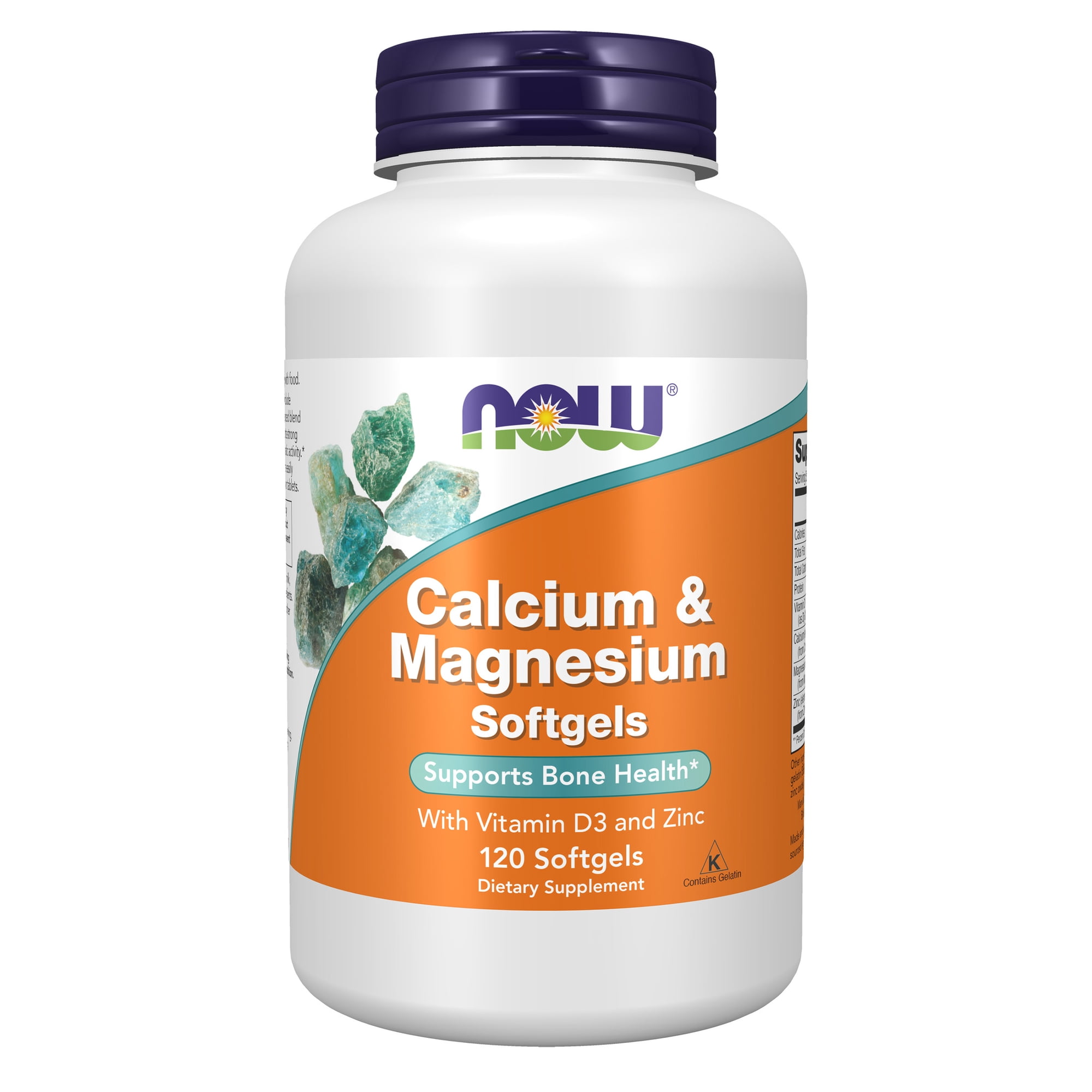 NOW Supplements, Calcium & Magnesium with Vitamin D-3 and Zinc, Supports Bone Health*, 120 Softgels