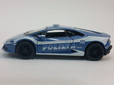 5" Kinsmart Lamborghini Huracan LP610-4 Police Diecast Model Car 1:36 Polizia 