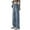 Blue, variant on WTOBBY Women's High Waist Washed Straight Leg Jeans with Elastic Waist, Fashionable and Versatile Denim Pants for Casual Wear, Comfortable Daily Use with Modern Fit,Black L