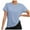 Blue, variant on Workout Tops For Women UPF50+ Breathable Loose Fit Yoga T Shirts Short Sleeve Running Gym Athletic Tee Top
