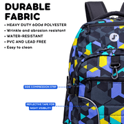 J World Boys and Girls Atom 18.5 Multi-Compartment Laptop Backpack for School and Travel, Cubes