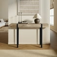 thumbnail image 3 of LuxenHome Oak Finish MDF Wood Black Metal Console Entry Table, 3 of 8