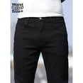 thumbnail image 3 of Colacoor   Men's Jeans Mens Elastic Waist Denim Pants Casual Loose Straight Jeans Rugged & Comfortable Black Jeans, 3 of 7