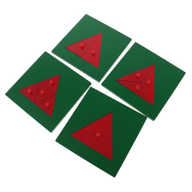 de Rompecabezas de Triángulo Montessori de , Material Sensorial, Material de Entrenaento, DIY, , Material Didáctico, Jugue Gloria Montessori Triangle