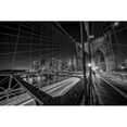 thumbnail image 3 of Schilbe, Stefan 24x17 Black Modern Framed Museum Art Print Titled - Brooklyn bridge lights, 3 of 5