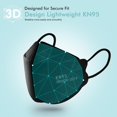 thumbnail image 4 of Mascarilla facial LEMENT KN95 negra desechable, 100 unidades, 4 of 7