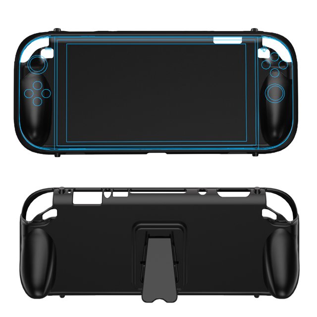 JYS Shockproof TPU Case for Nintendo Switch 2 - Built-in Stand, Anti-Slip Ergonomic Grip, Full-Body Drop Protection Cover