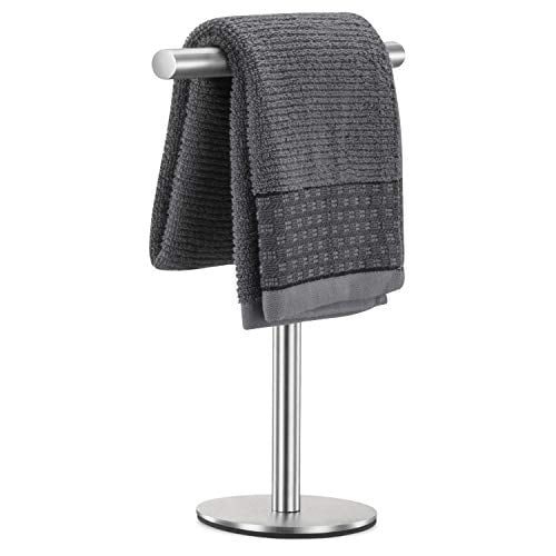 Pynsseu Bath Hand Towel Holder Standing, SUS304 Stainless Steel Brushed