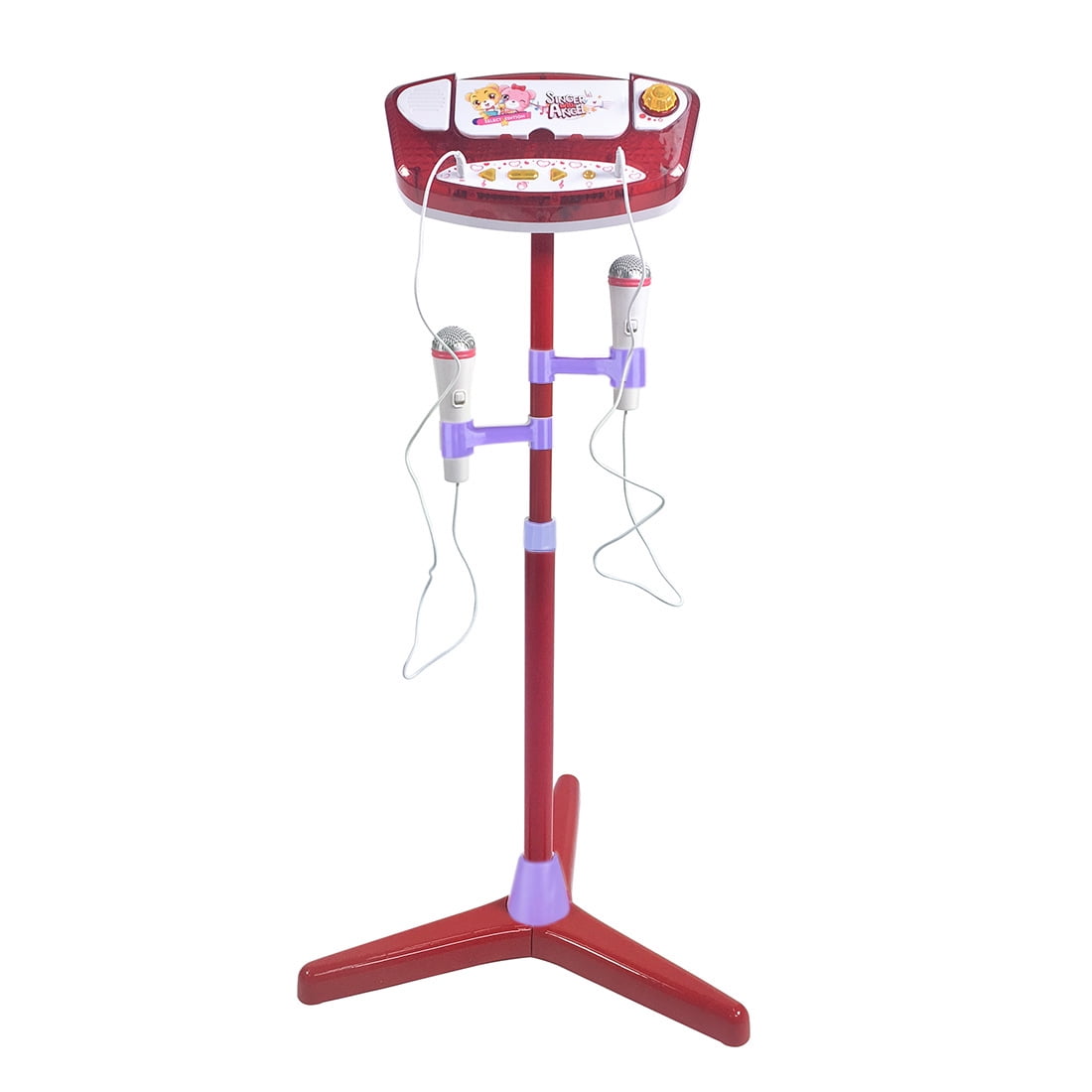 Kids Karaoke Machine with 2 Microphones & Adjustable Stand Music Play