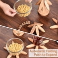 thumbnail image 3 of salvamanteles de madera | Salvamanteles de madera para platos calientes | Posavasos de madera para árboles | Juego de 4 posavasos de árbol | Salvamanteles para ollas y sartenes calientes | Juego de sa, 3 of 6