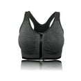 thumbnail image 6 of LELINTA Women's Seamless Solid Sports Bra Racerback Padded Stretch Fitness Tops Workout Zipper Yoga Bras, 6 of 8