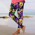 thumbnail image 6 of Feancey Clearance Sales Mardi Gras Workout Leggings for Women Butt Lifting Compression High Waisted Yoga Pants Novelty Mask Sequin Print Carnival Party Tights Multicolor S, 6 of 7