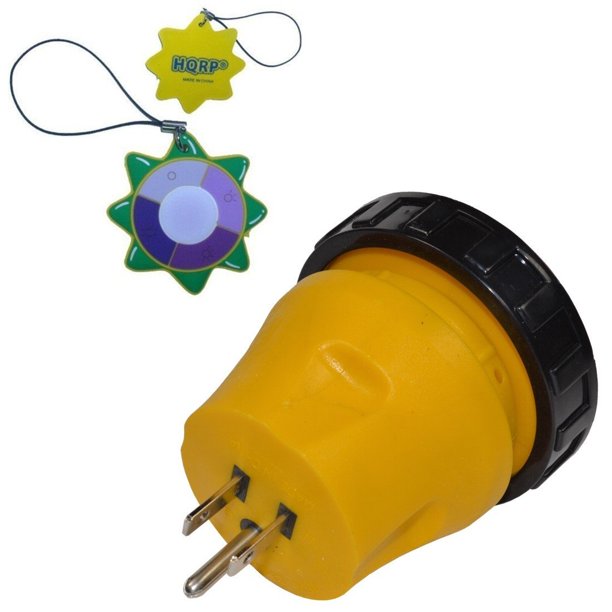 HQRP Twist Lock RV Electrical Locking Adapter 15A Male to 30A Female