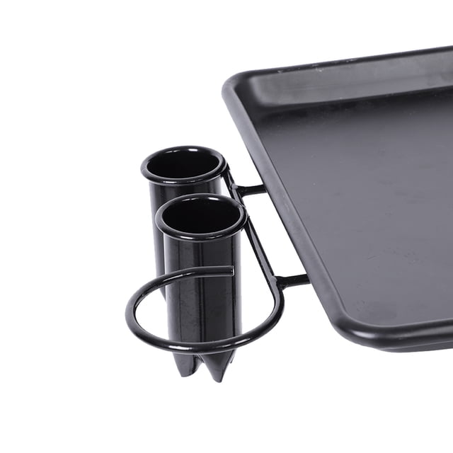 Aluminium Hair Salon Instrument Tray Trolley with Adjustable Height, 2 Cups, 1 MetalMultifunctional, Easy to Clean, Space Saving