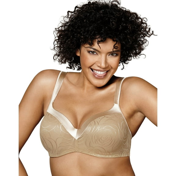Playtex Secrets Amazing Shape Balconette Underwire Bra Nude Rose Jacquard 40DD Women's