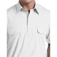 thumbnail image 2 of Harbor Bay by DXL Big and Tall Men's Banded-Hem Polo Shirt, White, 6X-Tall, 2 of 5