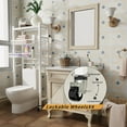 thumbnail image 5 of RFCUIBIJ Over The Toilet Storage Shelves  3 Tiers Bathroom Storage and Organizer Shelf  with Retractable Baskets and Rolling Wheels for Toilet  Metal  White, 5 of 7