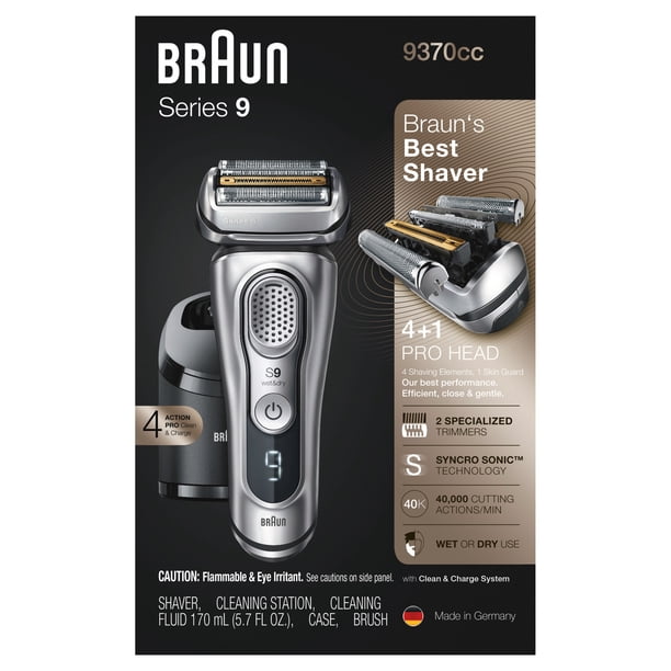 Braun Series 9 Skin Razors, 9370cc Rechargeable Wet Dry Shave